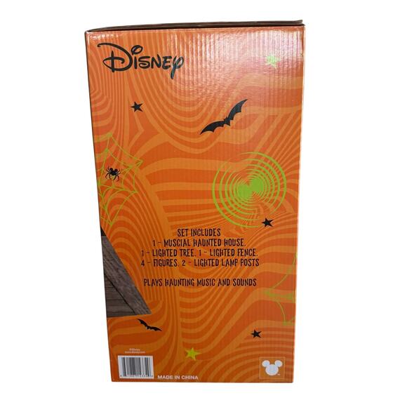 Disney Halloween Village Set 9 Pc Resin LED Haunted Music Minnie Mickey Pumpkins - Picture 11 of 11